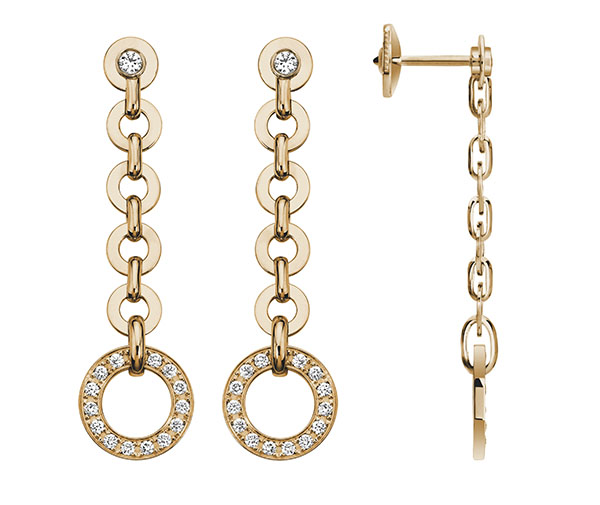Piaget Possession 玫瑰金鑲鑽耳環,145,000元。
